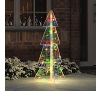 vidaXL Albero di Natale con 100 LED Multicolore 120 cm Acrilico