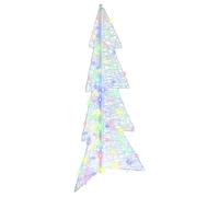 vidaXL Albero di Natale con 100 LED Multicolore 120 cm Acrilico, Salotto, Decor moderno, Luci di Natale, LED decorativi, Decorazioni festive, Luce USB, Accenti per la casa