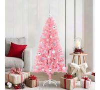 vidaXL Albero di Natale con 150 LED con supporto Rosa 150 cm PVC