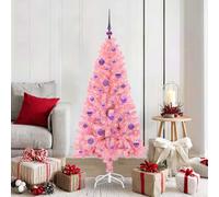 vidaXL Albero di Natale con 150 LED con supporto Rosa 150 cm PVC