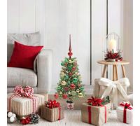 vidaXL Albero di Natale con 150 LED con supporto Verde 65 cm PE