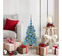 vidaXL Albero di Natale con 150 LED con supporto Verde 65 cm PE