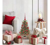 Albero di Natale con 150 LED con supporto Verde 65 cm PE