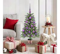 vidaXL Albero di Natale con 150 LED con supporto Verde 90 cm PE