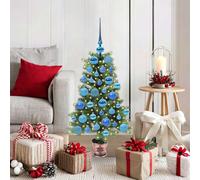 Albero di Natale con 150 LED con supporto Verde 90 cm PE