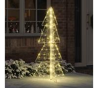 vidaXL Albero di Natale con 160 LED Bianco caldo 150 cm Acrilico