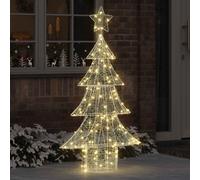vidaXL Albero di Natale con 160 LED Bianco caldo 150 cm Acrilico