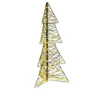 vidaXL Albero di Natale con 160 LED Bianco caldo 150 cm Rattan