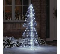 vidaXL Albero di Natale con 160 LED Bianco Freddo 150 cm Acrilico