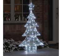 vidaXL Albero di Natale con 160 LED Bianco freddo 150 cm Acrilico