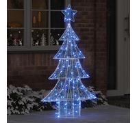 vidaXL Albero di Natale con 160 LED Blu 150 cm Acrilico