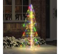 vidaXL Albero di Natale con 160 LED Multicolore 150 cm Acrilico