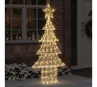 vidaXL Albero di Natale con 240 LED Bianco caldo 150 cm Acrilico