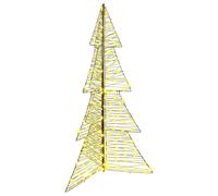 vidaXL Albero di Natale con 240 LED Bianco caldo 180 cm Rattan