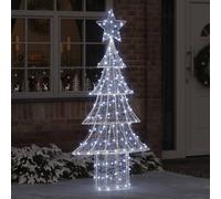 vidaXL Albero di Natale con 240 LED Bianco freddo 180 cm Acrilico