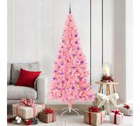 vidaXL Albero di Natale con 300 LED con supporto Rosa 180 cm PVC