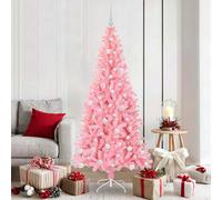 vidaXL Albero di Natale con 300 LED con supporto Rosa 180 cm PVC