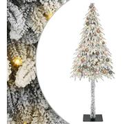 vidaXL Albero di Natale con LED e Palline Oro, Rosa e Bianco, Alto 180 cm, Alimentato Via USB. Ha Un Cono in plastica e Acciaio. I Rami Sono realistici e Il Supporto è in Metallo Robusto
