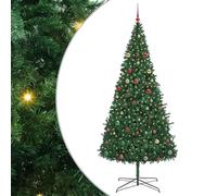 vidaXL Albero di Natale con luci a Corde Decorative Verde 400 cm PVC, Albero Moderno a Forma di Cono con Luci LED, Ornamento Artificiale per Decorazione Interna, Natale, Addobbo Festivo