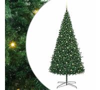 vidaXL Albero di Natale con luci a Corde Decorative Verde 400 cm PVC, Albero Moderno a Forma di Cono con Luci LED, Ornamento Artificiale per Decorazione Interna, Natale, Addobbo Festivo