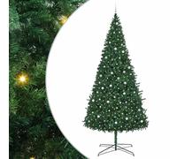vidaXL Albero di Natale con luci a Corde Decorative Verde 400 cm PVC, Albero Moderno a Forma di Cono con Luci LED, Ornamento Artificiale per Decorazione Interna, Natale, Addobbo Festivo