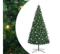 vidaXL Albero di Natale con luci a Corde Decorative Verde 400 cm PVC, Albero Moderno a Forma di Cono con Luci LED, Ornamento Artificiale per Decorazione Interna, Natale, Addobbo Festivo