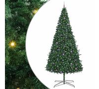 vidaXL Albero di Natale con luci a Corde Decorative Verde 400 cm PVC, Albero Moderno a Forma di Cono con Luci LED, Ornamento Artificiale per Decorazione Interna, Natale, Addobbo Festivo