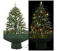 VIDAXL - Albero Di Natale Con Neve E Base A Ombrellone Verde 75 Cm