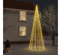 vidaXL Albero di Natale con Puntale Bianco Caldo 732 LED 500 cm