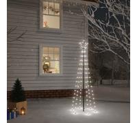 vidaXL Albero di Natale con Puntale Bianco Freddo 108 LED 180 cm
