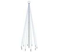 vidaXL Albero di Natale con Puntale Bianco Freddo 310 LED 300 cm