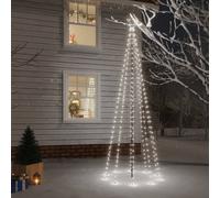 vidaXL Albero di Natale con Puntale Bianco Freddo 310 LED 300 cm