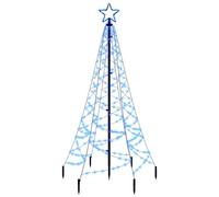 VIDAXL - Albero di Natale con Puntale Blu 200 LED 180 cm