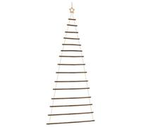 vidaXL Albero di Natale da Parete con Stella 100x210 cm Ramo Naturale, Albero di Natale Appeso a Parete, Albero di Natale Appeso a Parete, Albero di Natale per Appendere a Parete