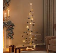 vidaXL Albero di Natale Decorativo in Legno 180 cm Legno Massello Pino