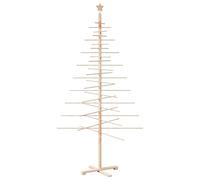 vidaXL Albero di Natale Decorativo in Legno 210 cm Legno Massello Pino