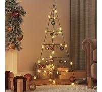 vidaXL Albero di Natale Decorativo in Metallo Nero 100 cm