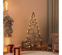 vidaXL Albero di Natale Decorativo in Metallo Nero 125 cm