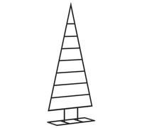 vidaXL Albero di Natale Decorativo in Metallo Nero 125 cm, Albero di Natale Decorativo, Albero di Natale, Decorazione di Natale