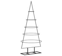 vidaXL Albero di Natale Decorativo in Metallo Nero 125 cm, albero di Natale decorativo, albero di Natale, decorazione di Natale
