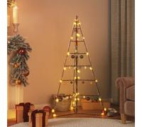 vidaXL Albero di Natale Decorativo in Metallo Nero 140 cm