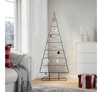vidaXL Albero di Natale Decorativo in Metallo Nero 150 cm