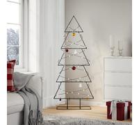 vidaXL Albero di Natale Decorativo in Metallo Nero 150 cm