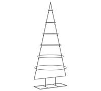 vidaXL Albero di Natale Decorativo in Metallo Nero 150 cm, Albero di Natale Decorativo, Albero di Natale, Decorazione di Natale