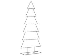 vidaXL Albero di Natale Decorativo in Metallo Nero 180 cm