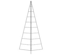 vidaXL Albero di Natale Decorativo in Metallo Nero 210 cm, Albero di Natale Decorativo, Albero di Natale, Decorazione di Natale