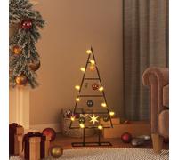 vidaXL Albero di Natale Decorativo in Metallo Nero 60 cm