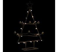 vidaXL Albero di Natale Decorativo in Metallo Nero 75 cm
