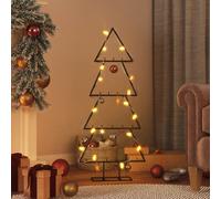 vidaXL Albero di Natale Decorativo in Metallo Nero 90 cm, Albero di Natale Decorativo, Albero di Natale, Decorazione di Natale