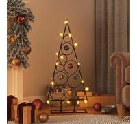 vidaXL Albero di Natale Decorativo in Metallo Nero 90 cm
